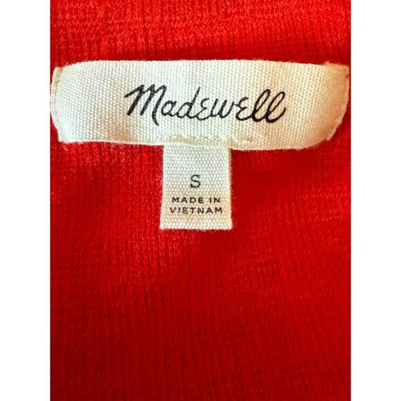 Madewell Skylark Cold-Shoulder Top Red Women’s Size S - Picture 5 of 6